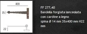 Beste Prijs Cerniera FF278 ferro forgiato da 30 e 40 cm 40 cm richiesta-1430 da 40 cm